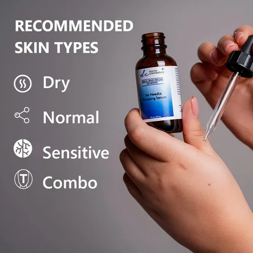 Vista 5 de Suero facial de ácido hialurónico sin aguja, suero facial para arrugas, suero de niacinamida antienvejecimiento, de grado profesional, líneas finas