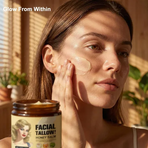 Vista 2 de Bálsamo facial de miel de sarga – Crema facial diaria de humedad intensiva para piel extra seca, hidratante calmante no grasa con aroma neutro, 4.23
