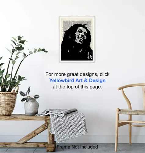 Vista 5 de Reggae Upcycled Dictionary Wall Art Print – Foto vintage sin marco de 8 x 10 pulgadas – Gran regalo para los fanáticos de la música y el reggae