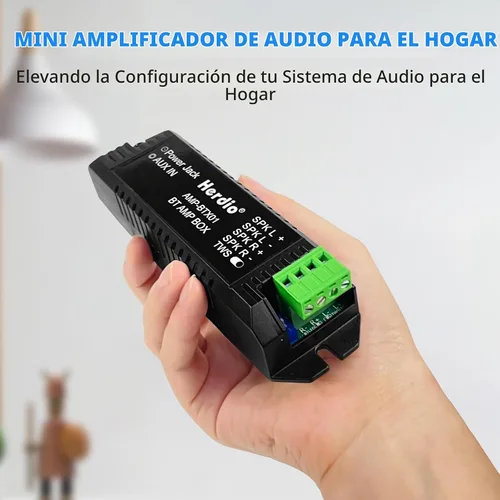 Vista 5 de Herdio Amplificador de audio para el hogar Bluetooth 2.0 Sistema receptor de canales para altavoces pasivos con AUX TWS adecuado para techo, marino