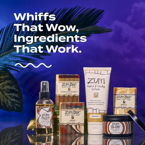Vista 7 de Zum Indigo Wild Goat's Milk Soap Bar - Jabón para manos y cuerpo con aceites esenciales, aromas, hierba de limón, sangre de dragón, incienso