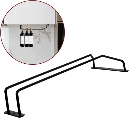 Vista 8 de OSALADI Metal Single Bottle Wine Rack 33.8cm Small Iron Wire Wine Holder for Home and Restaurant