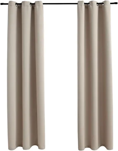 Vista 17 de Cortinas opacas con anillos 2 piezas, aislamiento térmico sólido con ojales, cortinas de ventana de reducción de ruido, cortinas de oscurecimiento