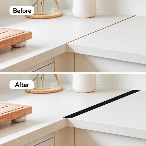Vista 7 de Rubber Bond Tira de transición de suelo, tiras de vinilo autoadhesivas para suelos laminados, tira divisora plana, fácil de instalar y despegar