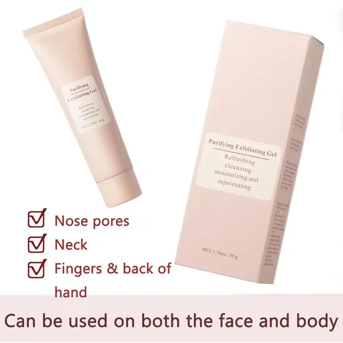 Vista 5 de Gel exfoliante purificador, limpiador facial hidratante, suave, limpiador para todo el cuerpo, limpia la suciedad y los aceites (1 unidad)