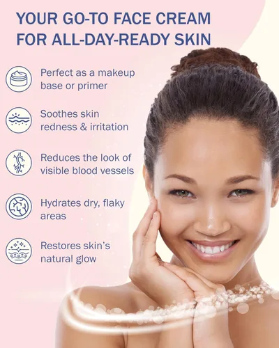 Vista 4 de Tratamiento para rosácea para el cuidado de la piel facial en crema para mujeres y hombres (paquete de 2) - Hidratante suave que reduce