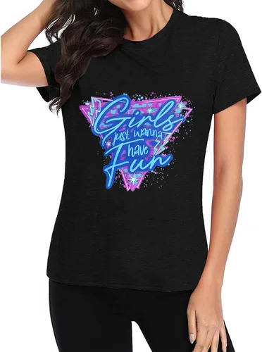 Vista 4 de Atuendo de los años 90 para mujer camiseta vintage de los años 80, camiseta casual de los años 90 y 80 para nostalgia