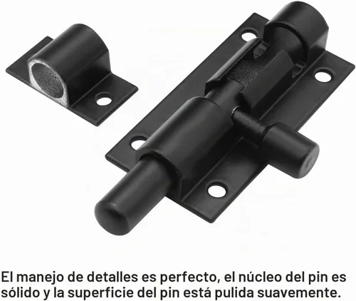Vista 4 de Bivethoi 2 piezas de cerrojo de barril de 2 pulgadas, herrajes negros para puerta, pequeño pestillo deslizante para puerta de garaje