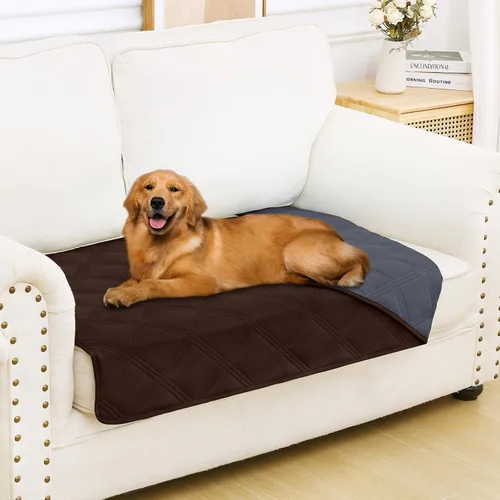 Vista 119 de Smiry Funda impermeable para cama de perro, manta reversible para mascotas para sofá Manta suave lavable para perro, funda a prueba de fugas