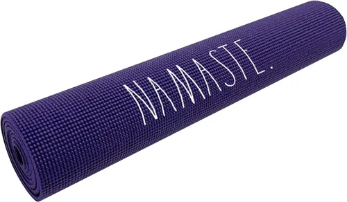 Vista 7 de Rae Dunn Tapete de yoga – Tapete de espuma de alta densidad para ejercicio y fitness para entrenamiento o estiramientos – Agarre antideslizante