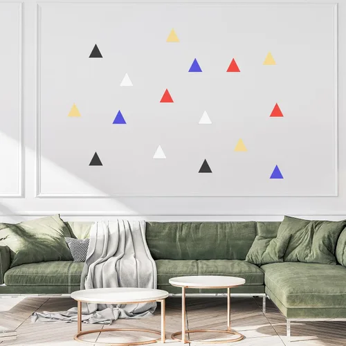 Vista 6 de uxcell Adhesivos acrílicos para pared, 100 unidades, autoadhesivas, extraíbles, triangulares, para el hogar, sala de estar, dormitorio, oficina