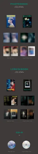 Vista 3 de Exo Baekhyun - Bambi Photobook A ver. (3er Mini álbum) Pre Orden CD+Photolibro+Póster plegado+Otros con seguimiento, pegatinas extra decorativas