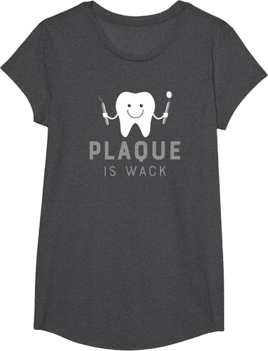 Vista 67 de Plaque is Wack Funny Dental Hygienist T-Shirt Asphalt Grey