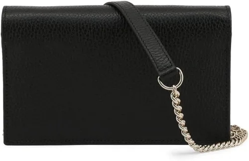 Vista 3 de Gucci - Bolso de piel de camelia entrelazado con cadena marmont, color plateado