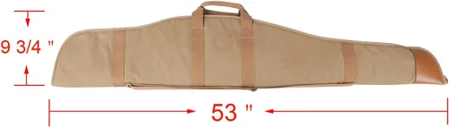 Vista 3 de TOURBON 52 pulgadas con alcance de rifle Slip Case Tactical Gun Storage Bag Adjustable Shoulder Strap,Fleece Lined Inside,Butt-Holder,Lockable