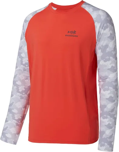 Vista 6 de Bassdash UPF 50 Camiseta de pesca para hombre con camuflaje, manga larga, sudadera de secado rápido