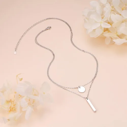 Vista 4 de Gargantilla ajustable de plata de ley S925 con colgante, joyería para mujeres y niñas.