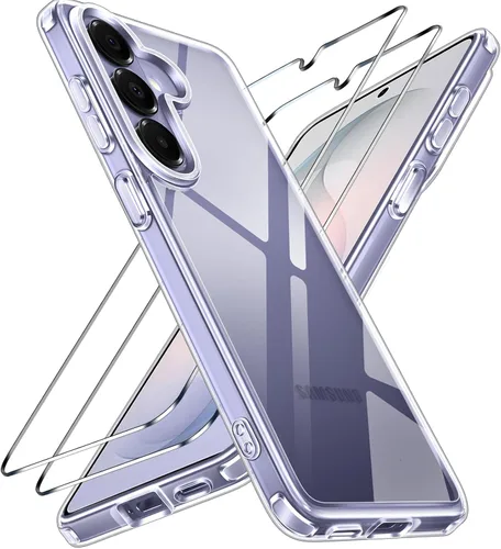 Vista 12 de ivoler Funda transparente 3 en 1 diseñada para iPhone 16 Plus de 6.7 pulgadas 2024 con 2 protectores de pantalla de vidrio templado, funda delgada