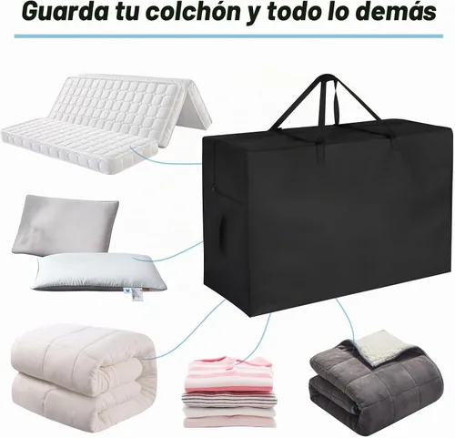 Vista 6 de Bolsa de Almacenamiento para Colchón Tri-Plegable, Funda de Colchón de Espuma Viscoelástica Plegable, Estuche de Transporte para Colchones de Cama