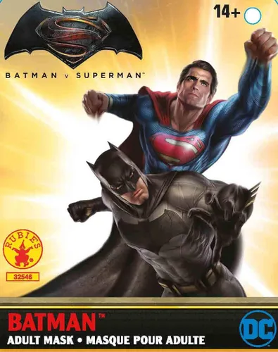 Vista 3 de Rubie's Batman v Superman Dawn of Justice - Media máscara para hombre, Negro
