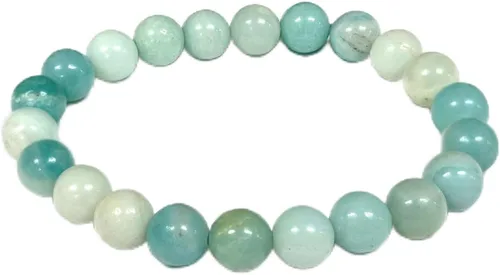 Vista 544 de Gem Avenue Handmade Round Bead Stretch Bracelet Unisex Natural Stone Beaded Jewelry for Men & Women, Elastic Wristband for Daily Wear
