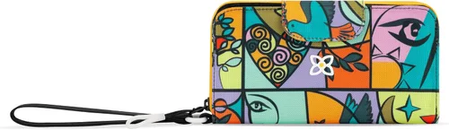 Vista 68 de Sherpani Tulum, cartera grande de nailon con cremallera alrededor, cartera con tarjetero organizador para mujer