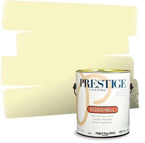 Vista 7 de PRESTIGE Pinturas de pintura exterior e imprimación en uno, 1 galón, plano, combinación comparable de Benjamin Moore* Pila de heno