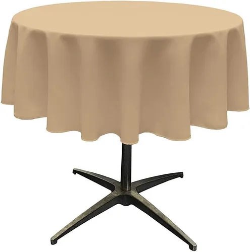 Vista 14 de Telón de fondo King Inc, mantel redondo de poliéster sin costuras de 58 pulgadas / superposición, bueno para mesa de café pequeña (Aqua)
