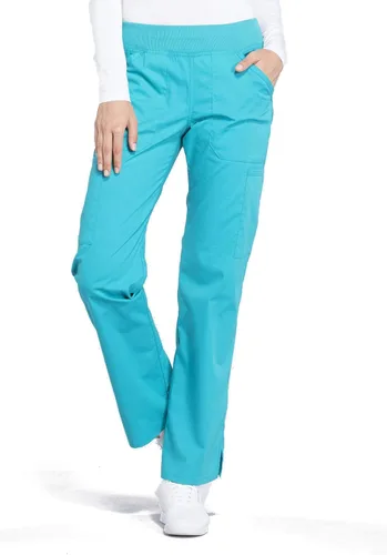 Vista 11 de Pantalones quirúrgicos Workwear Professionals para mujer, pantalón cargo sin cierre, elástico suave, WW170 Negro