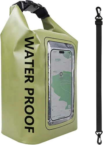 Vista 12 de Bolsa impermeable 2 en 1 para acampar al aire libre, playa, bolsa a prueba de arena, mochila impermeable para teléfono celular, accesorios