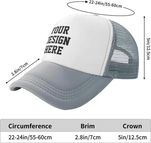 Vista 6 de Sombrero personalizado tu diseño aquí, sombrero personalizado diseña tu propio sombrero clásico para hombre y mujer camionero
