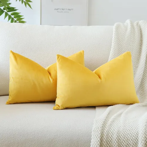 Vista 57 de OTOSTAR - Fundas de almohada decorativas de 16 x 16 pulgadas, fundas de cojín de terciopelo suave, fundas cuadradas para sofá, cama, sofá del hogar
