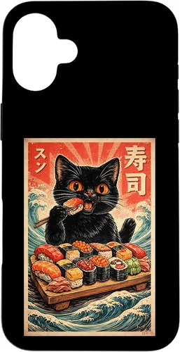 Vista 23 de Cute Kawaii Sushi Cat Funny Japanese Cat Eating Sushi Case for iPhone XR