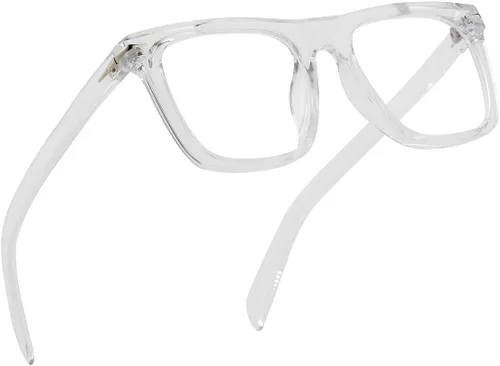 Vista 9 de Gafas de bloqueo de luz azul de moda con marco cuadrado para hombres y mujeres, gafas de computadora sin receta, 01 Negro