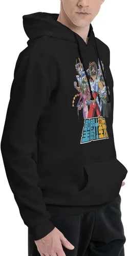 Vista 5 de KLEIDUNG Anime Saint Seiya Hoodie Womens Casual Sweatshirts Long Sleeves Drawstring Pullover Hooded