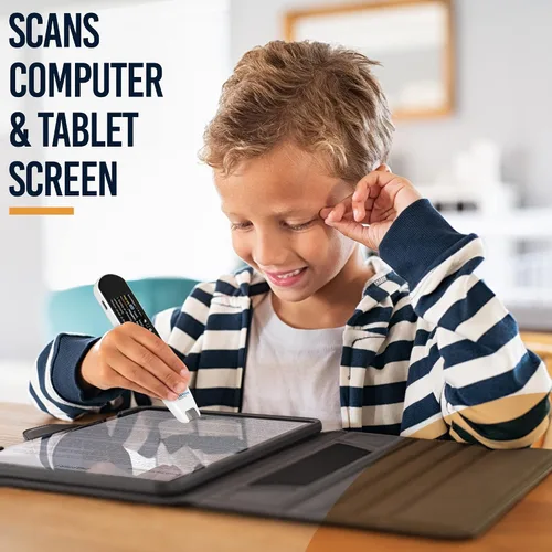 Vista 4 de Rocket Pen Tutor de Lectura + Estuche, Negro. Usa Sus Seis Ayudas de Aprendizaje para Hacer de la Lectura tu Nuevo Superpoder. Escáner OCR