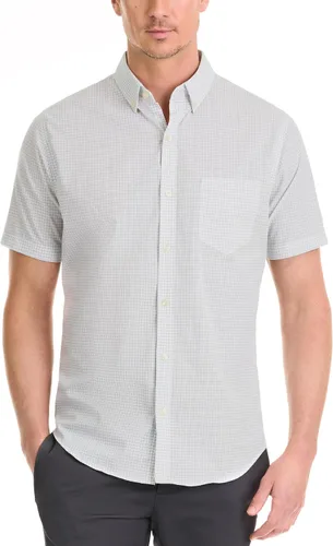 Vista 10 de Van Heusen Camisa de cuadros de manga corta con cuello abotonado para hombre sin arrugas