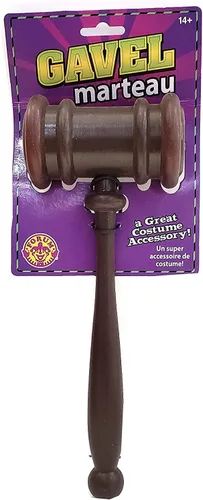 Vista 2 de Forum Novelties Courtroom gavel-, talla única , Marrón