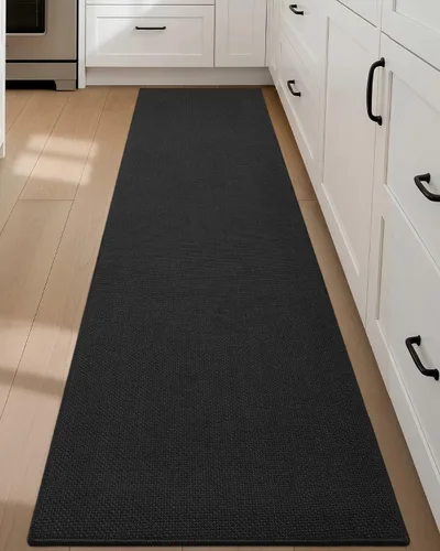Vista 26 de Color&Geometry - 2 alfombras y tapetes de cocina antideslizantes, lavables, absorbentes, fáciles de limpiar, tapetes de cocina para frente del Caqui