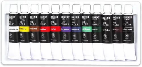 Vista 2 de Sargent Art 23-0601 Tube Oil Colors - Juego de pintura de primera calidad, 0.40 onzas líquidas (paquete de 1), 12