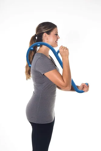 Vista 9 de LiBa Deep Tissue Back Neck Massager Theracane para aliviar el dolor azul A. Azul (1 paquete)