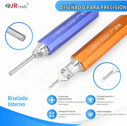 Vista 4 de JRready ST5391 Molex Pin Extractor Kit de herramientas para MLX 6.35/.093"/.062"/Micro-Fit 3.0/Mini-Fit Jr Pin Herramienta de extracción de clavijas