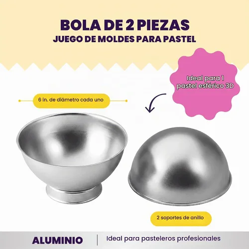 Vista 3 de Wilton - Juego de moldes de aluminio 3D para tartas, hecho sin PFAS