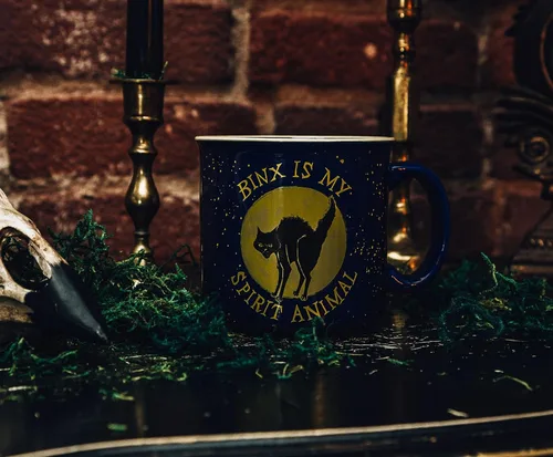 Vista 5 de Disney Hocus Pocus Binx Is My Spirit Animal - Taza de cerámica de 20 onzas para cámper Taza de café de viaje sin BPA para expreso, té