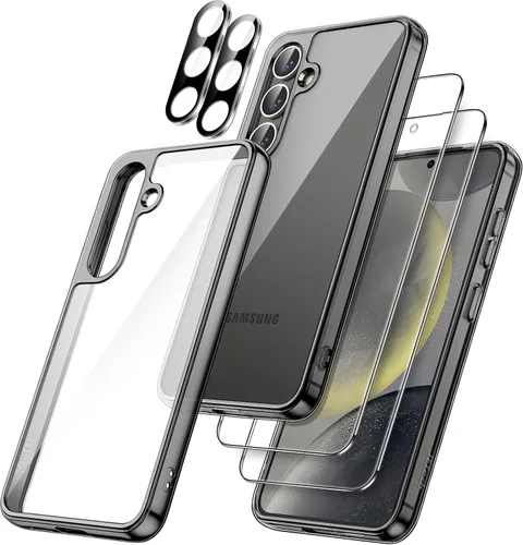 Vista 12 de JETech Funda 5 en 1 para Samsung Galaxy S24 Plus, antiamarilleo Transparente