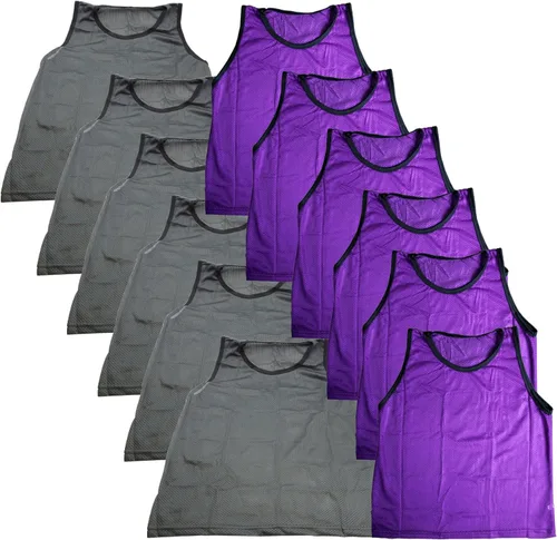 Vista 25 de BlueDot Trading Adult & Youth Scrimmage Training Vests for Soccer, Basketball & More – Available in 1, 6, 12, 24 Packs Amarillo
