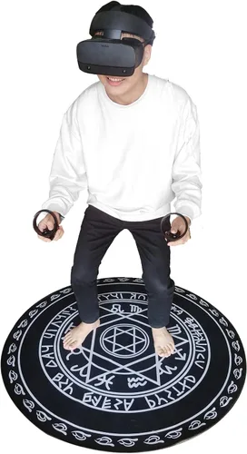 Vista 2 de Vr Mat 47 Black Magic Array Large Vr Floor Rug Edge Sensing Soft Non Slip Skin Friendly VR Walking Platform