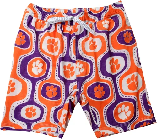 Vista 17 de Wes and Willy Pantalones cortos de natación con tecnología retro para hombre, para fanáticos de los deportes universitarios