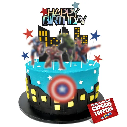 Vista 10 de Decoración para Tarta de Videojuego - Decoración de Tarta de Juego de Cartón Brillante para Jugadores, Diseño Llamativo, Instalación Firme y Fácil