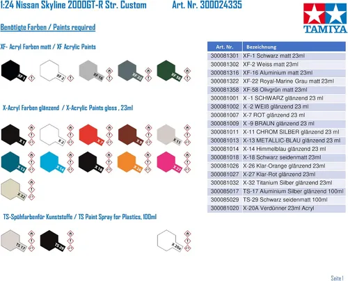 Vista 4 de Tamiya 300024335 Nissan Fahrzeug 300024335-1:24 Skyline 2000GT-R Street Custom, Réplica fiel, Construcción de plástico, Manualidades, Kit